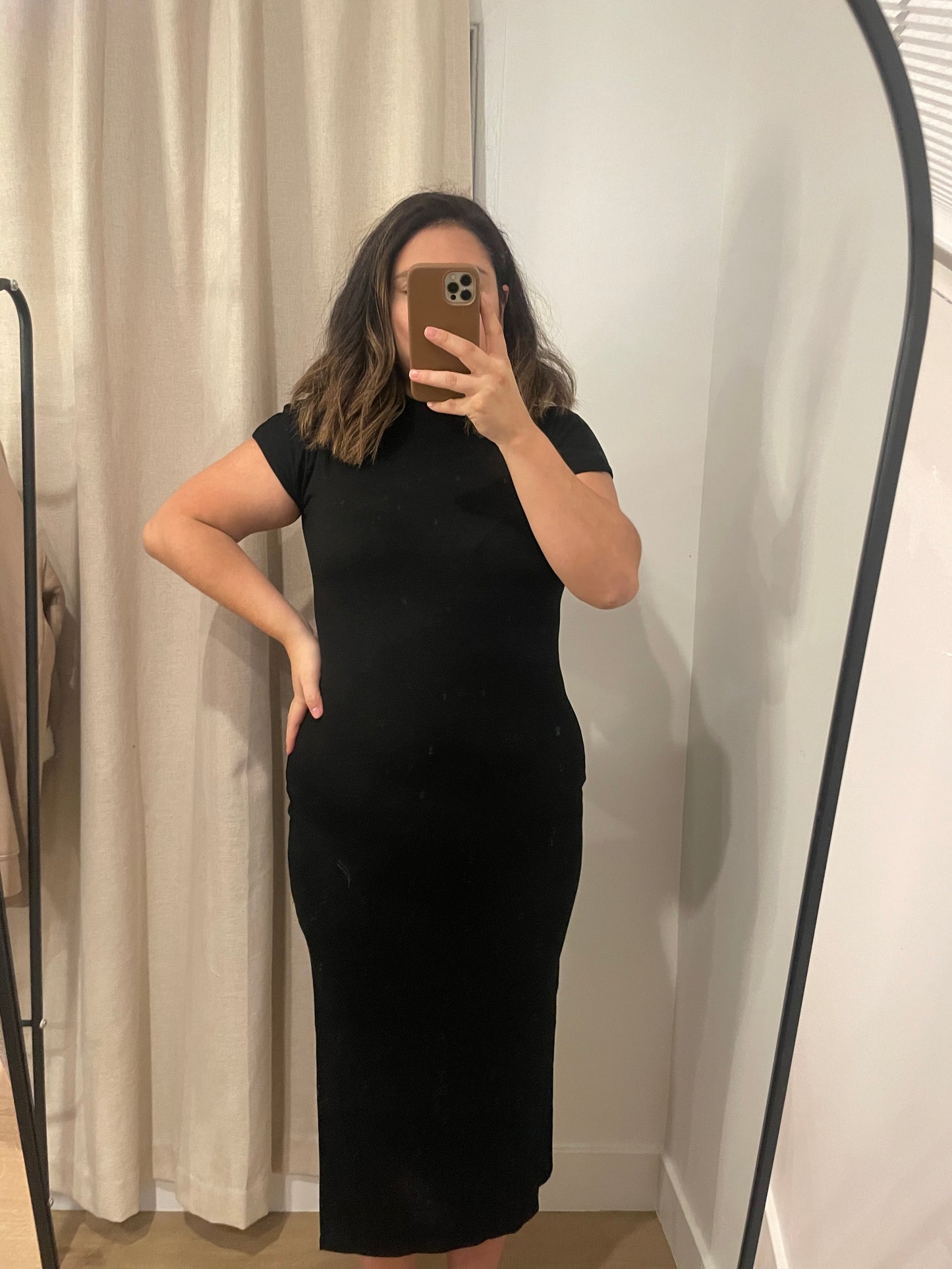 Valeria Black Slit Dress