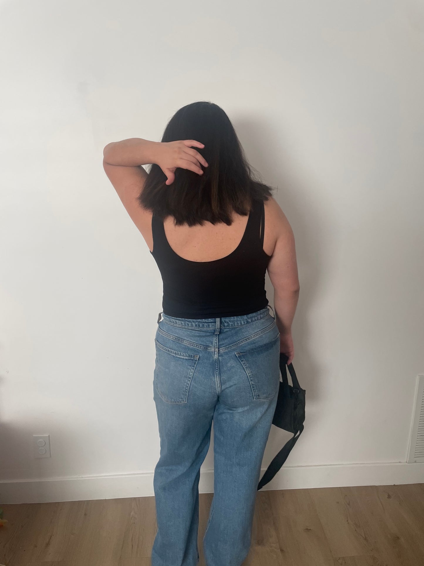 Scoop Bodysuit in Black