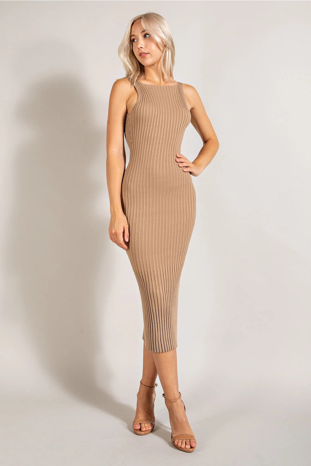 THE IT GIRL DRESS - TAUPE