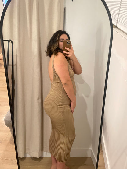 THE IT GIRL DRESS - TAUPE