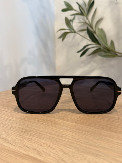 Natalie Oversized Aviator Sunglasses - Black