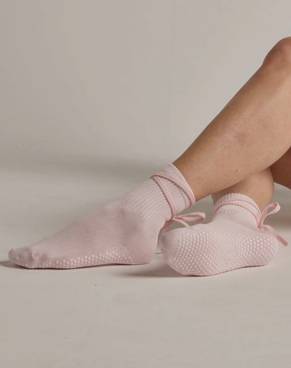 The Nina Grip Sock - Pink
