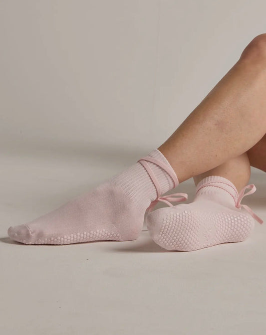 The Nina Grip Sock - Pink